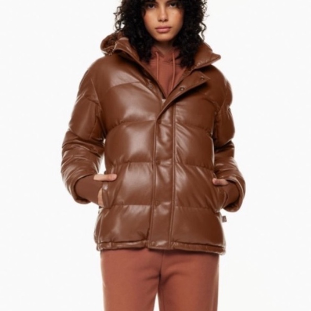 Rare vegan Aritzia The Super Puff Jacket XS brown